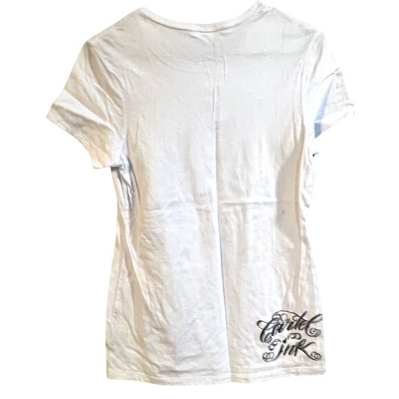 Cartel Ink White Tshirt XL Graphic“Keep It Classy Never Trashy just a lil nasty” - Picture 2 of 2